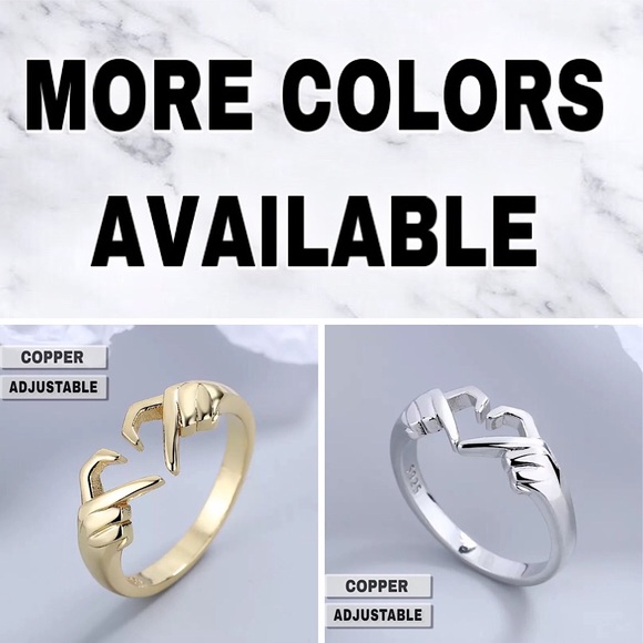 🔵𝟲𝟱%𝗢𝗙𝗙 𝗯𝘂𝗻𝗱𝗹𝗲𝘀 𝟯+🔵 NEW Finger Heart Adjustable Ring - Picture 7 of 9